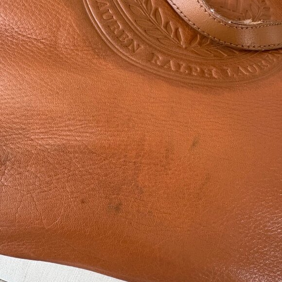 Ralph Lauren Logo Embossed Leather Tote - Picture 13 of 16